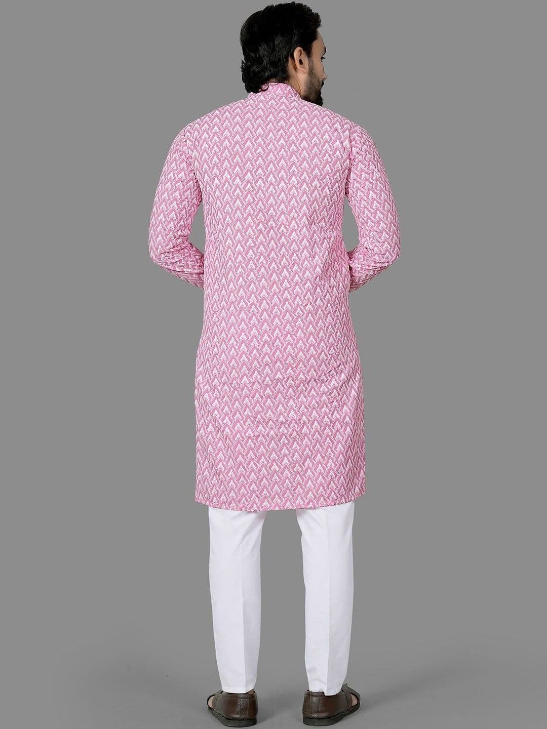Leipzig Fashion Men Geometric Printed Kurta thumbnail 4