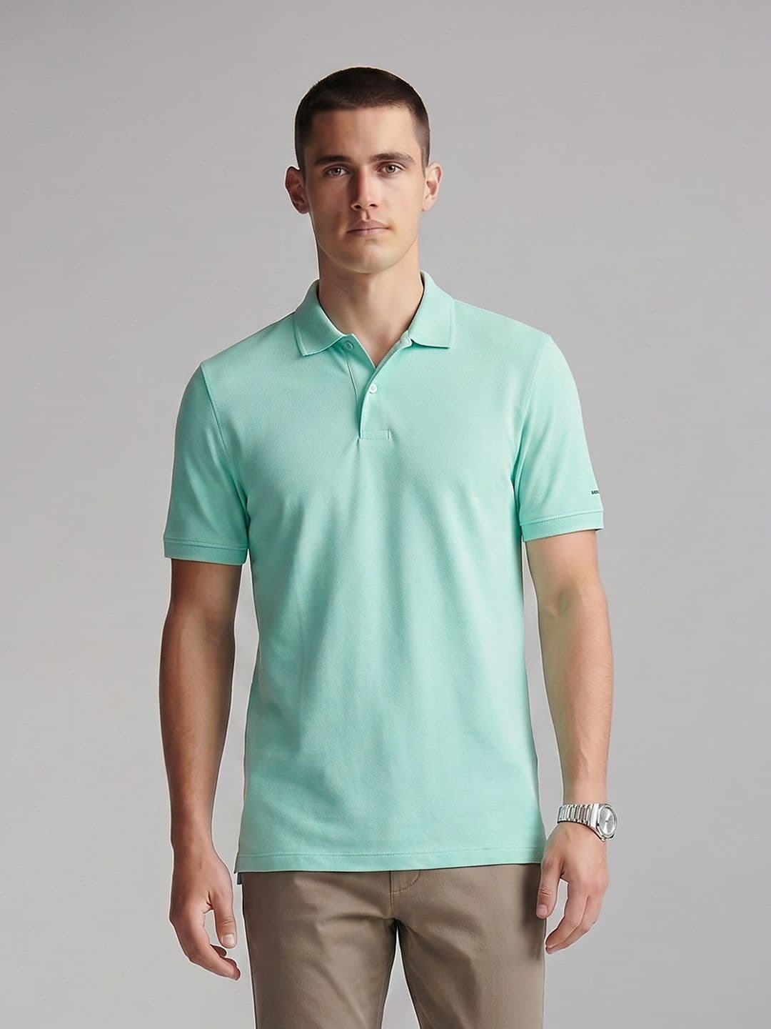Van Heusen Polo Collar Pure Cotton T-shirt - view 1