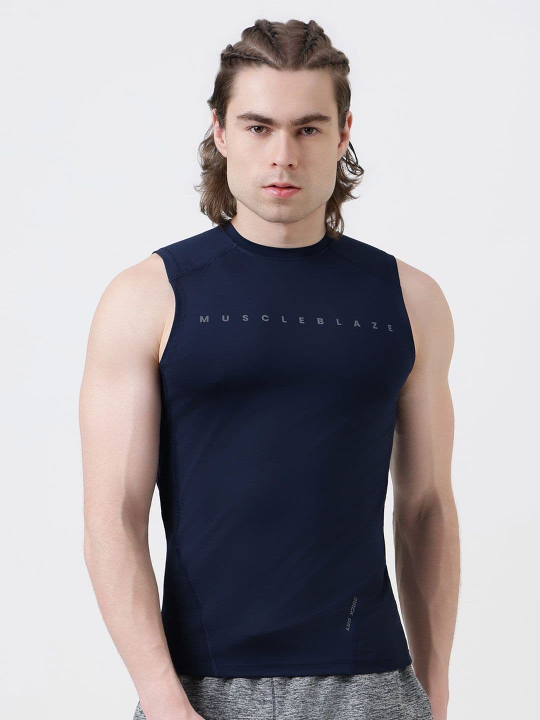 MuscleBlaze Unisex Brand Logo Printed Round Neck Compression T-shirt - view 1