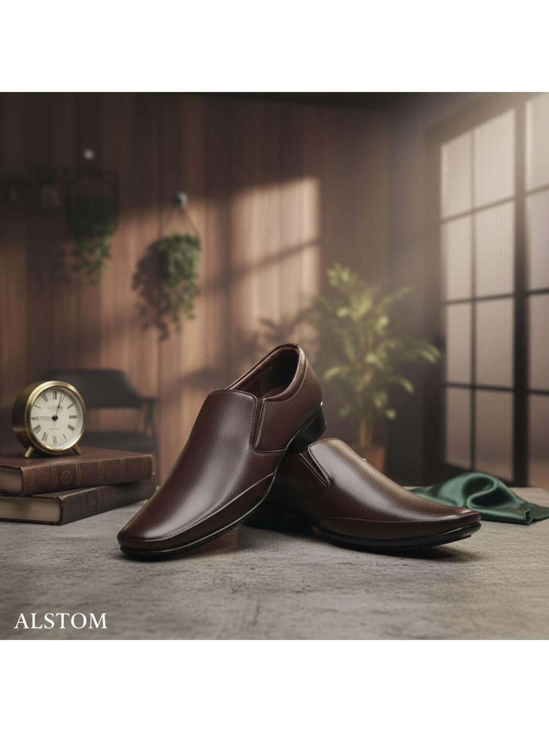 ALSTOM Men Textured PU Loafers thumbnail 5