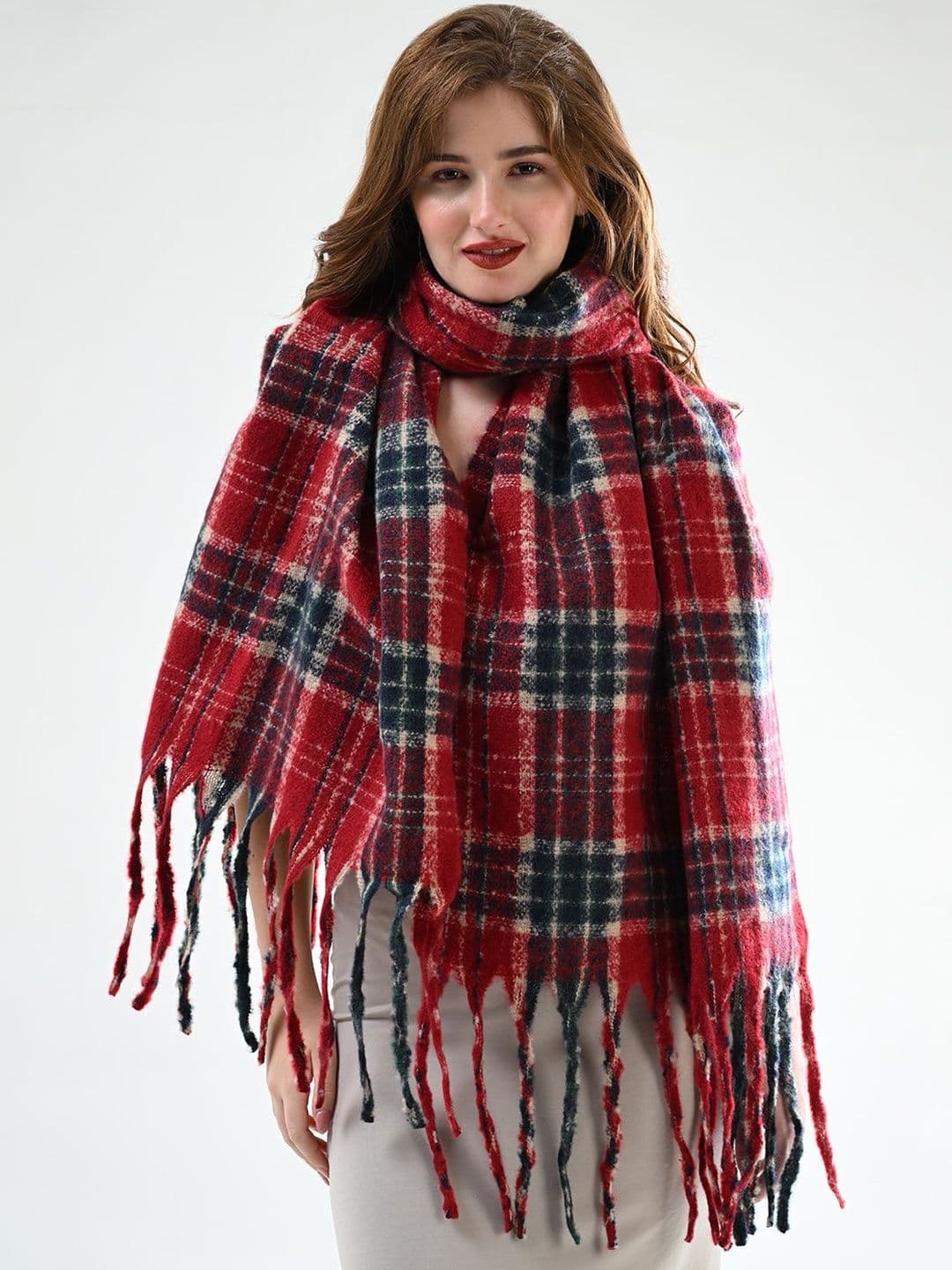 Cazzano Women Striped Embroidered Shawl - view 1