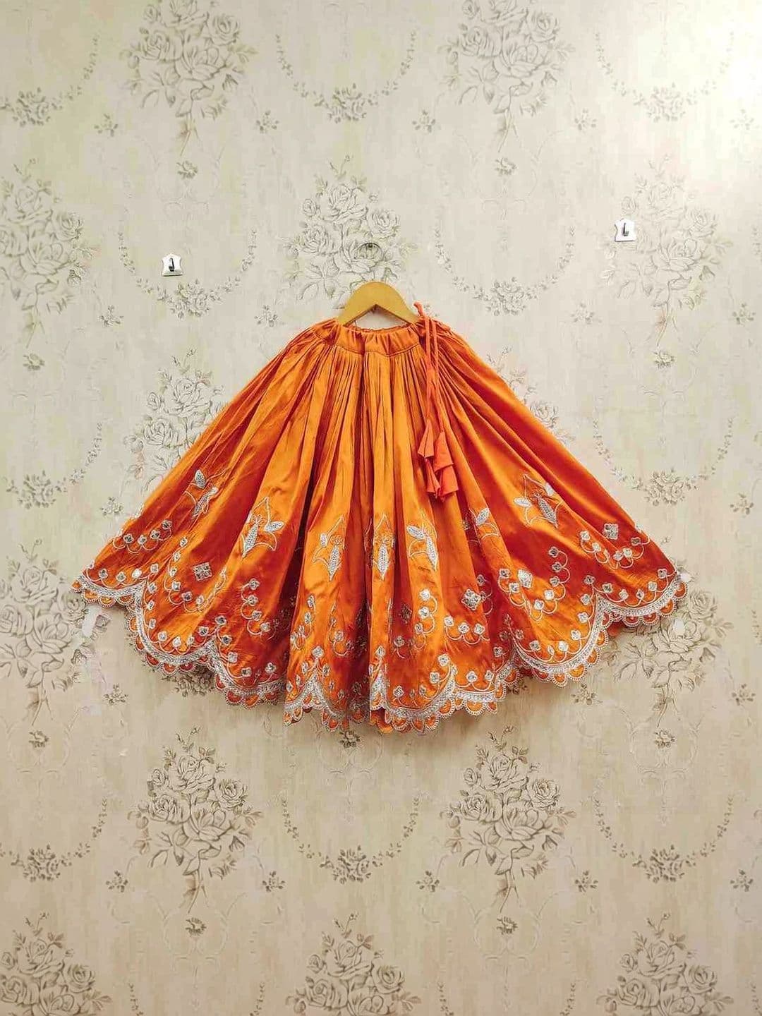 Sangria Girls Embroidered V-Neck Flared Lehenga Choli thumbnail 4