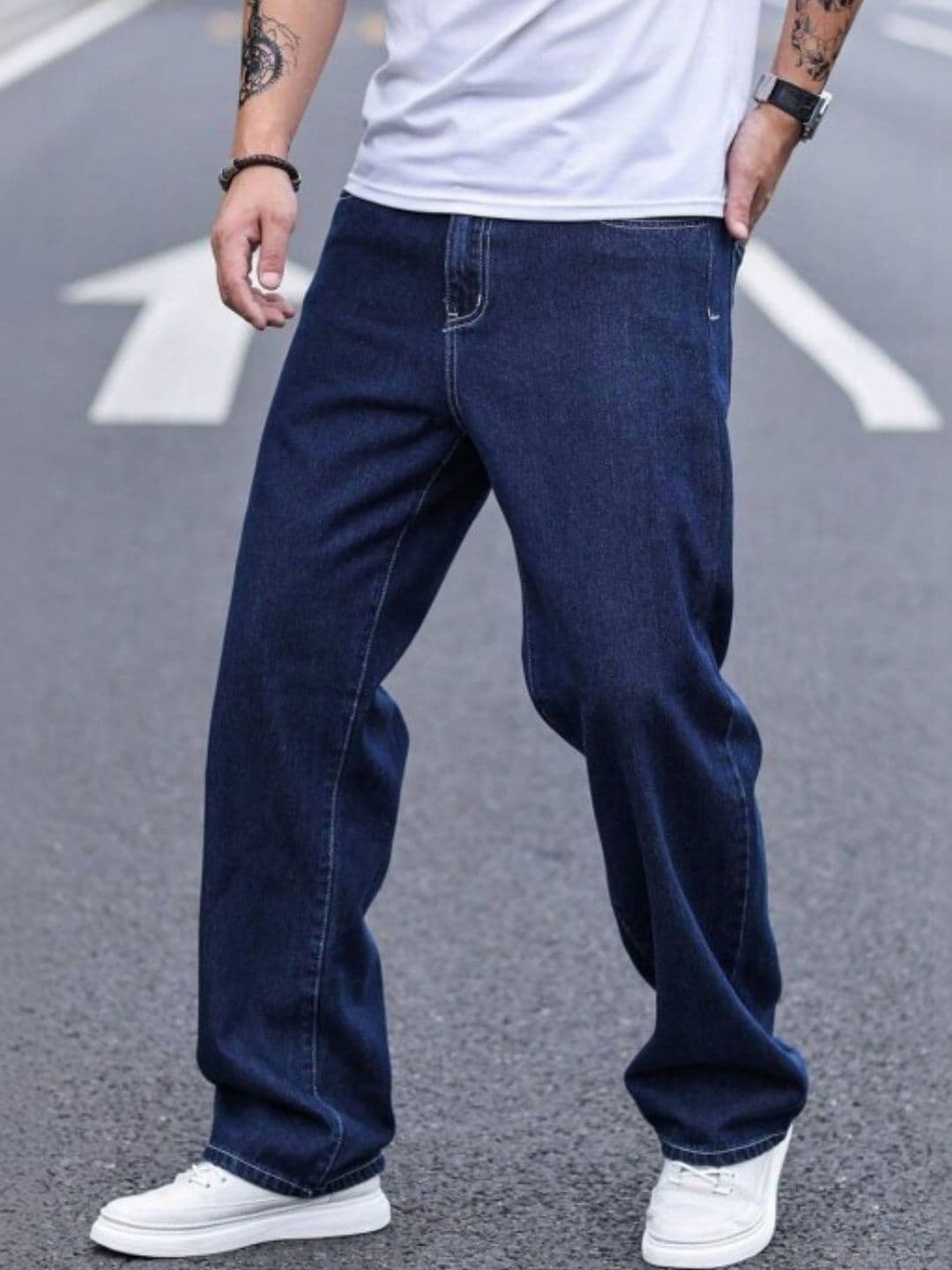 BREXX Men Comfort Straight Fit Mid-Rise Stretchable Jeans thumbnail 4