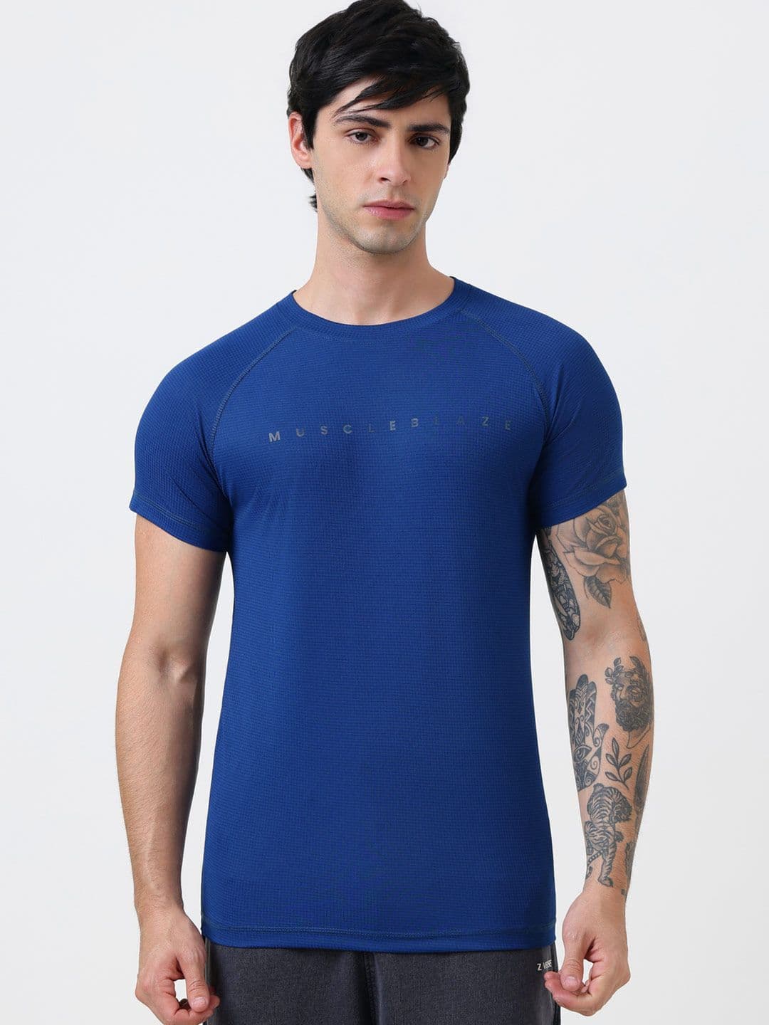 MuscleBlaze Unisex Typography Printed Round Neck Slim Fit T-shirt - view 1