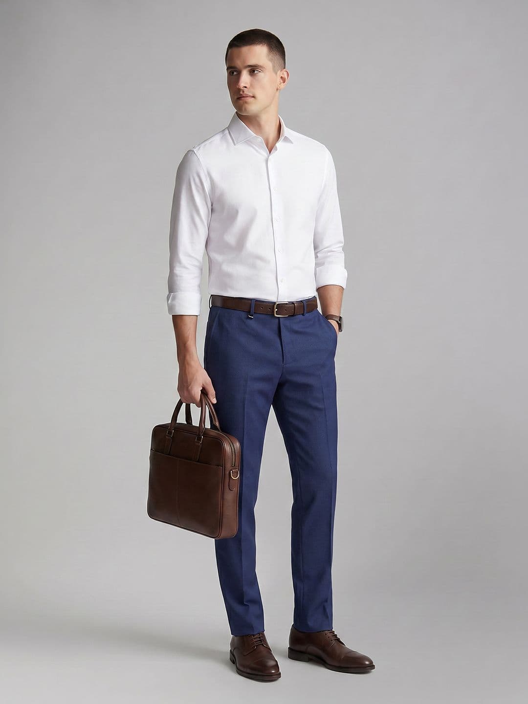 Van Heusen Men Slim Fit Formal Trouser thumbnail 4