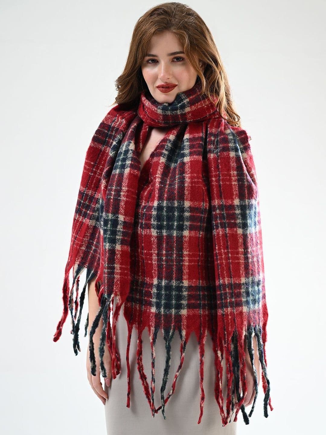 Cazzano Women Striped Embroidered Shawl thumbnail 5