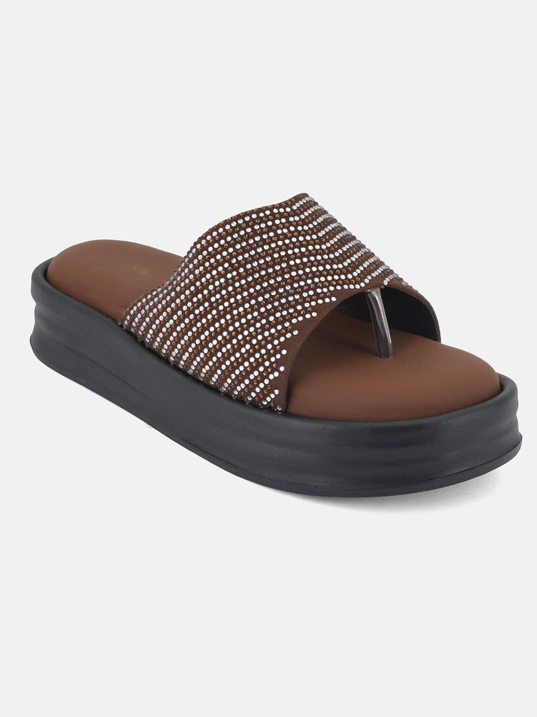 Liscott Women Embellished Open Toe Flats thumbnail 2