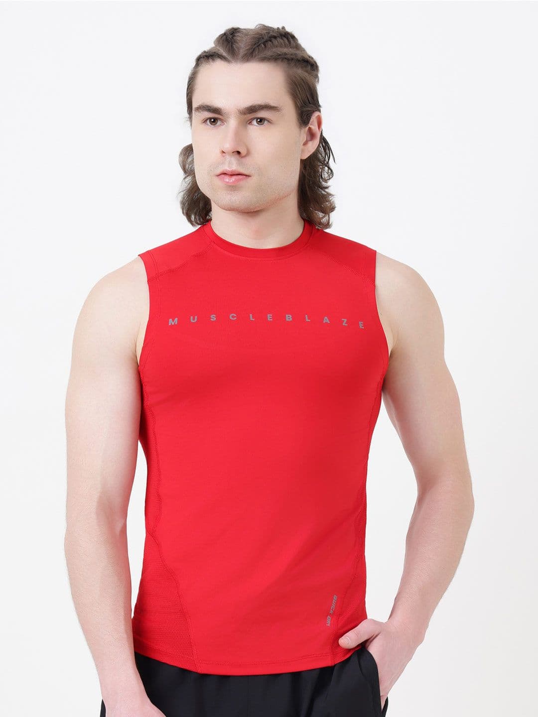 MuscleBlaze Unisex Brand Logo Printed Round Neck Compression T-shirt - view 1