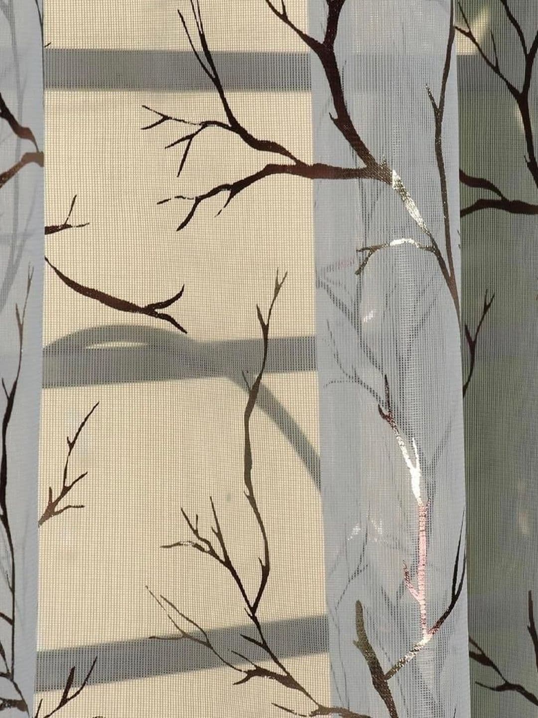 RIDHAAN White Set of 2 Sheer Long Door Curtain thumbnail 3