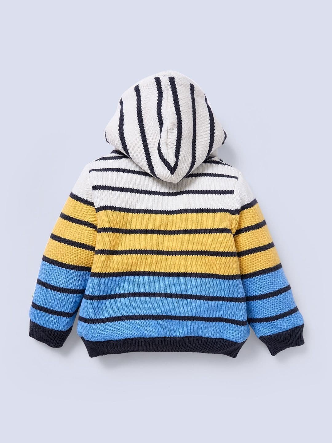 Ed-a-Mamma Boys Striped Padded Jacket with Embroidered thumbnail 4