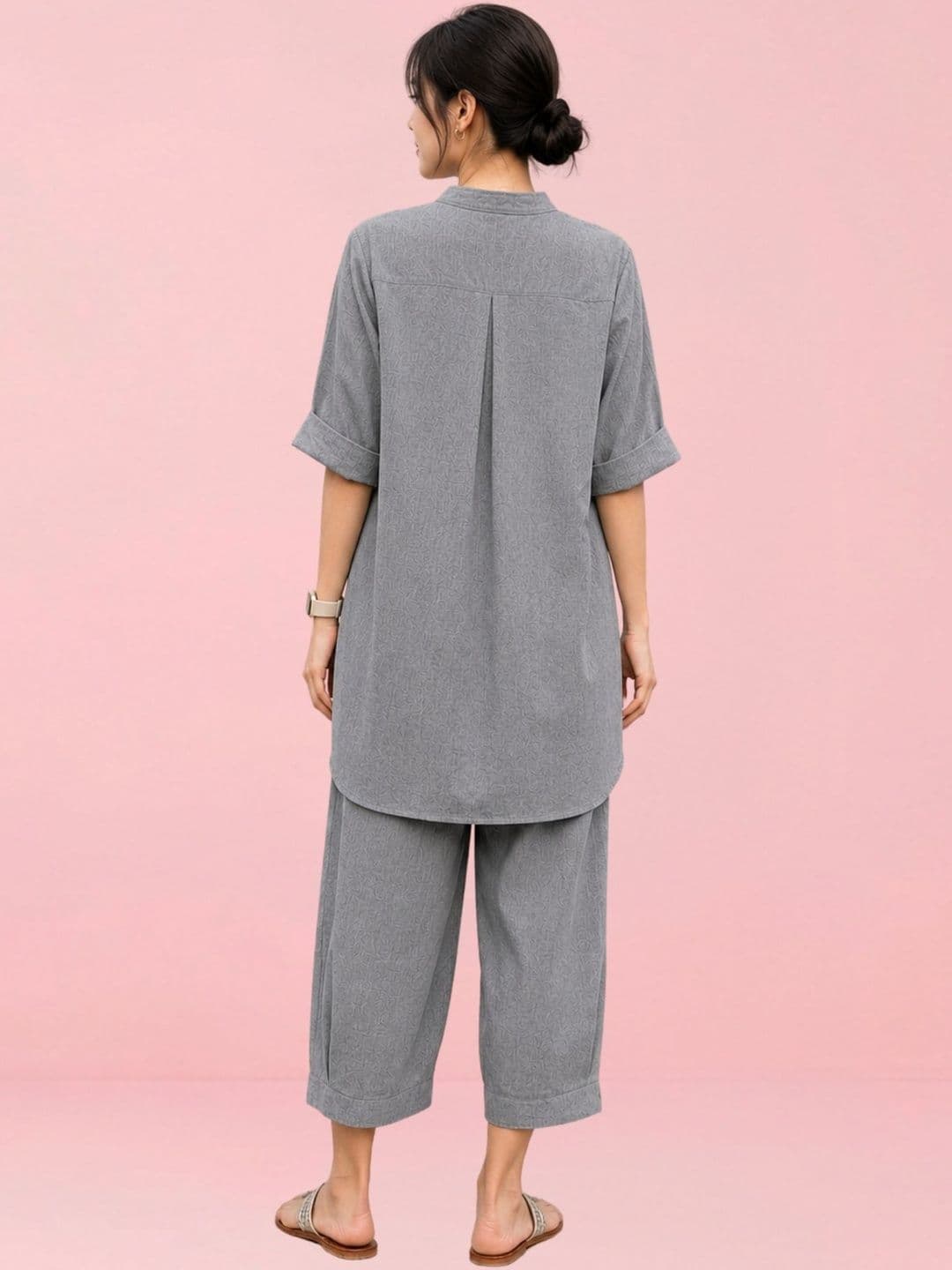 HERE&NOW Pastels Dyed Top with Palazzos thumbnail 3