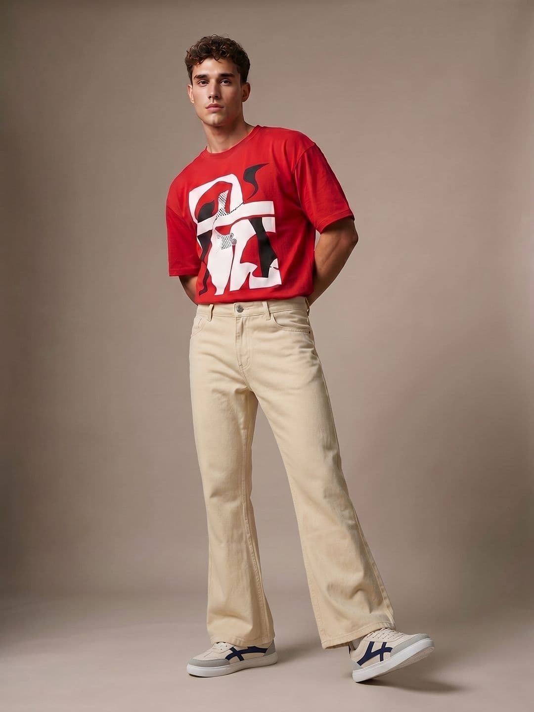 glitchez Men Pure Cotton Bootcut Mid-Rise Jeans thumbnail 2