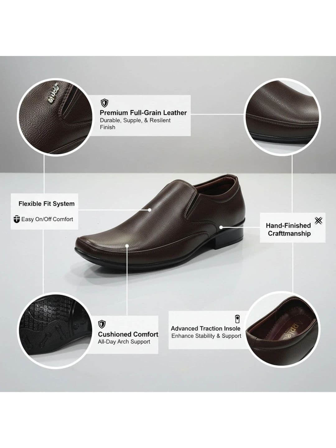 ALSTOM Men Textured PU Loafers thumbnail 3