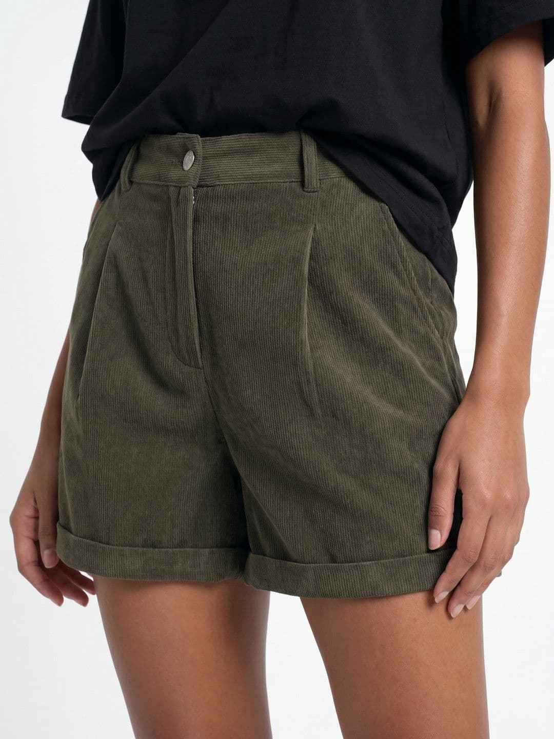 glitchez Women Corduroy Shorts thumbnail 3
