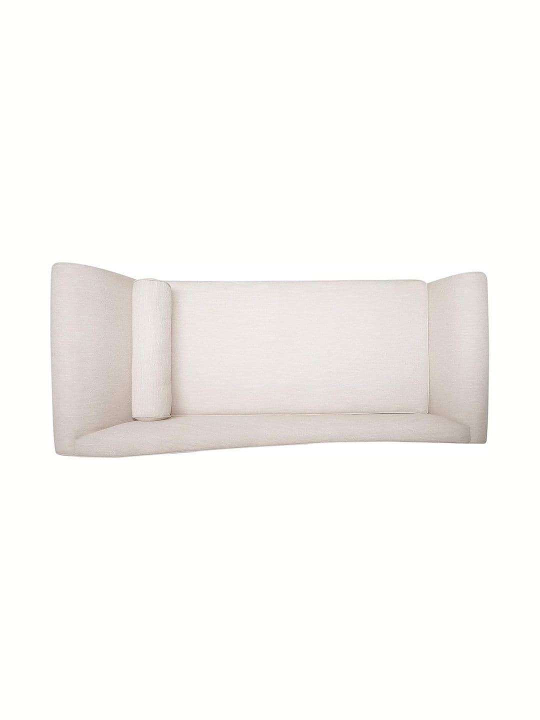 INDIAWOODMART Beige Textured Wooden 3 Seater Sofa thumbnail 2