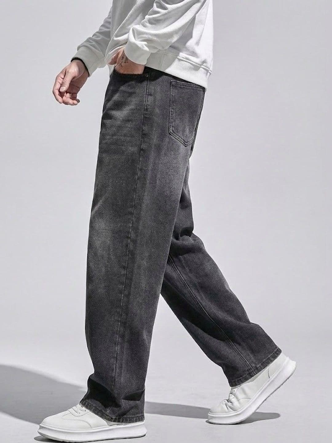 BREXX Men Comfort Straight Fit Mid-Rise Light Fade Stretchable Jeans thumbnail 4