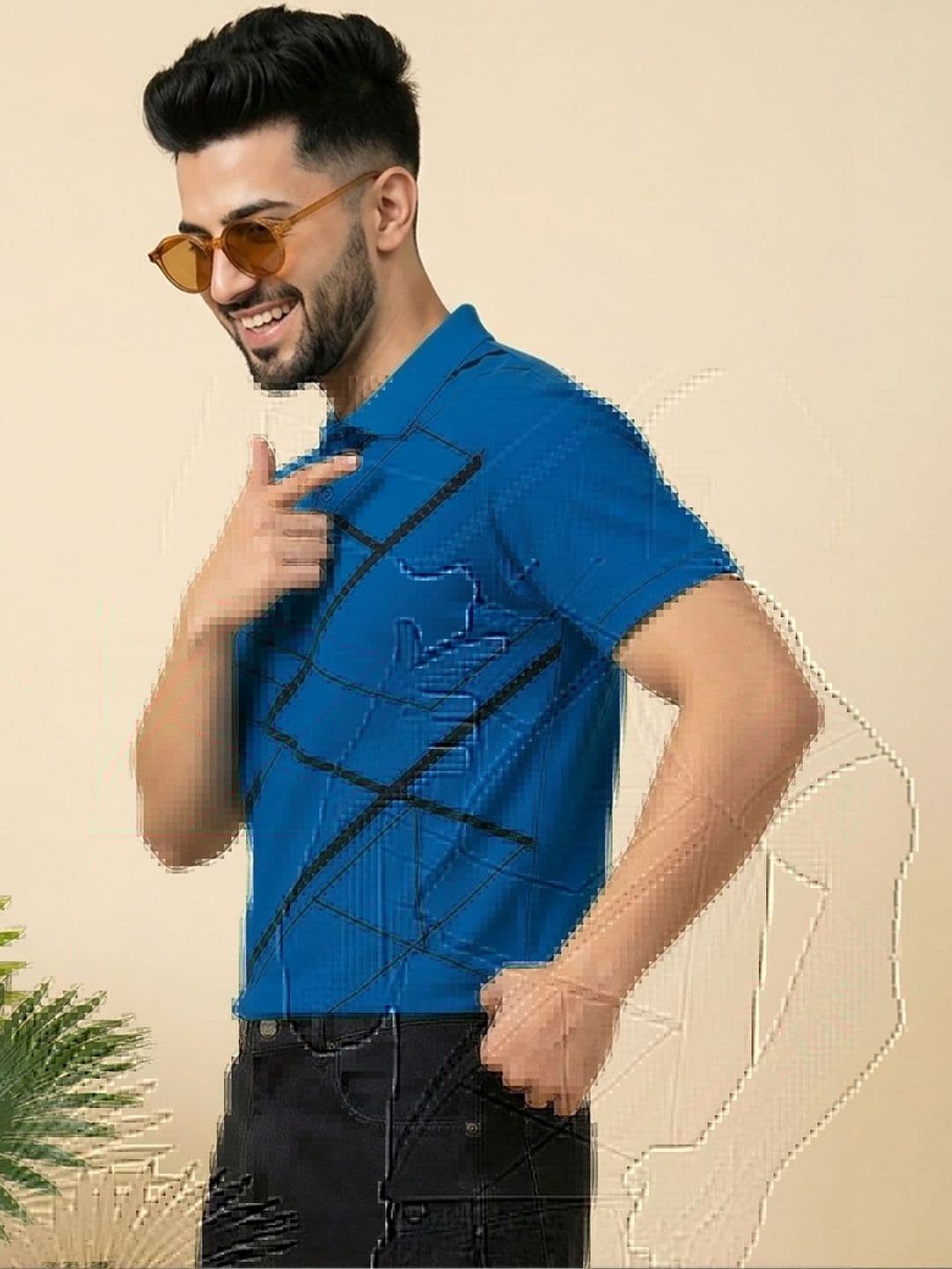 SZN Men Printed Polo Collar T-shirt thumbnail 4