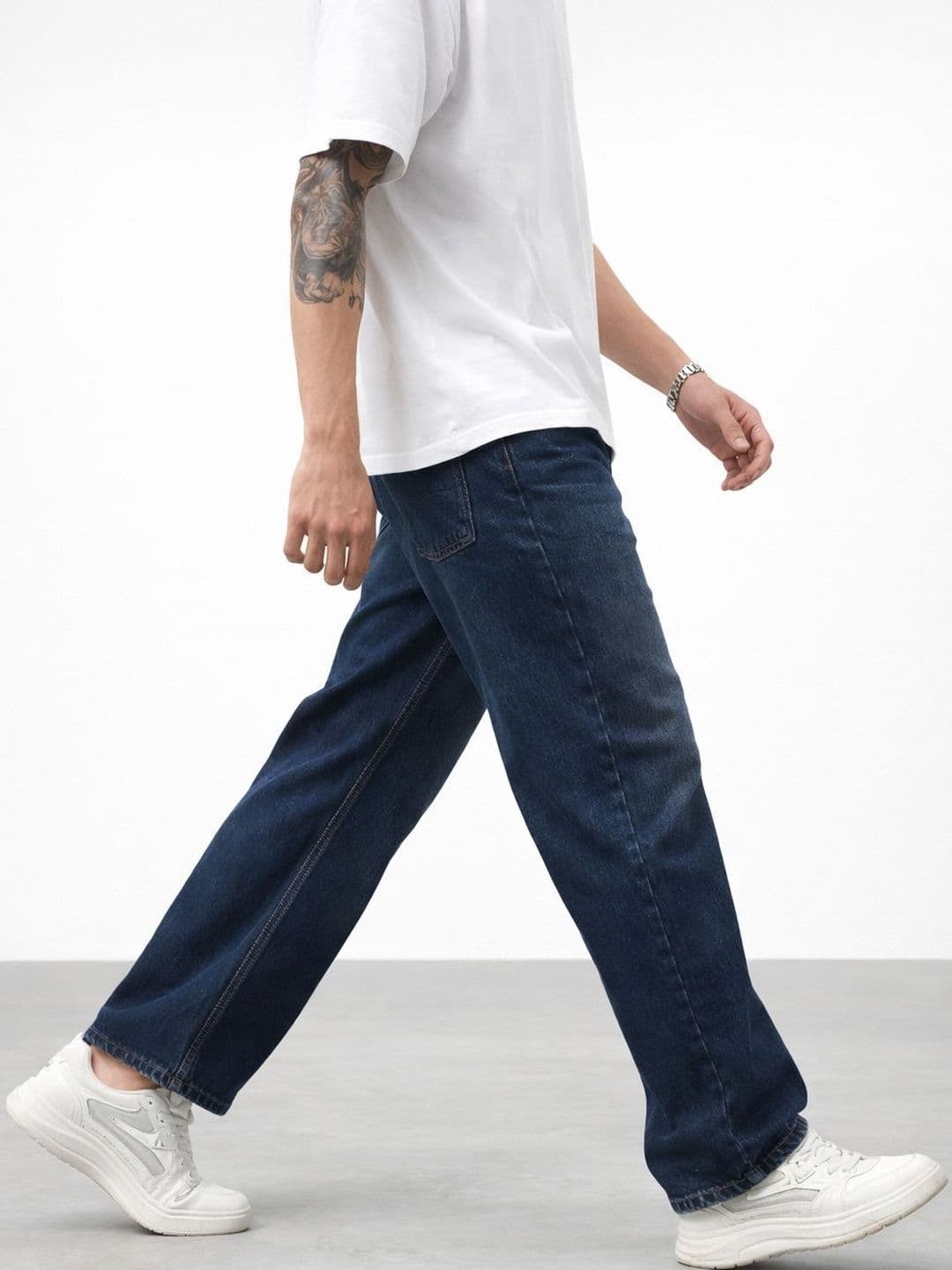 BREXX Men Comfort Straight Fit Mid-Rise Stretchable Jeans - view 1