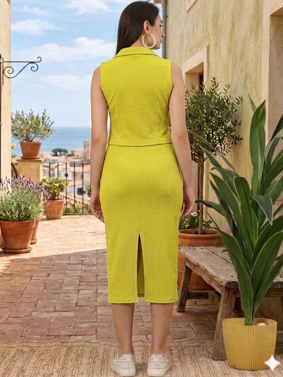 JAKANARY Self Design Top with Skirt thumbnail 5