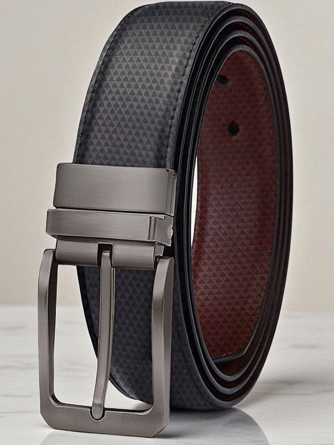 URBAN ALFAMI Men Textured PU Reversible Belt - view 1