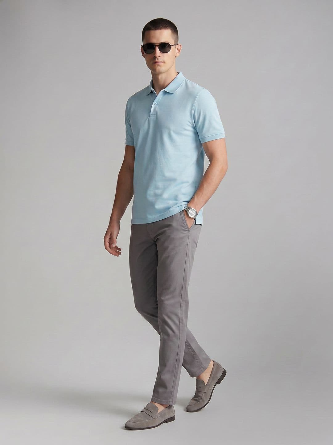 Van Heusen Polo Collar Pure Cotton T-shirt thumbnail 3