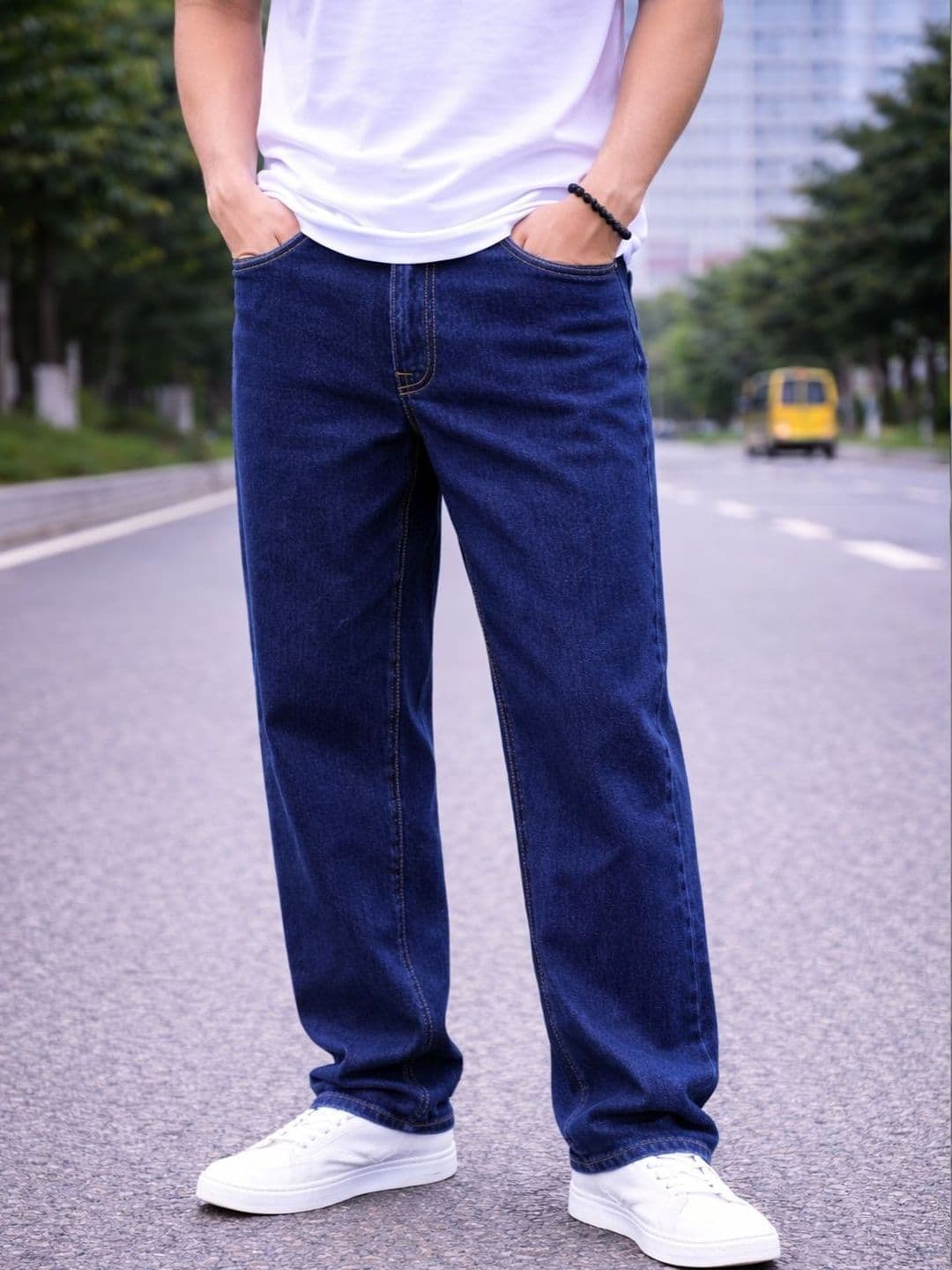 BREXX Men Comfort Straight Fit Mid-Rise Stretchable Jeans thumbnail 5