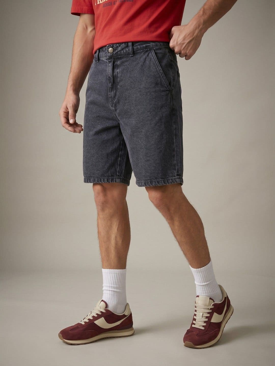 glitchez Men Pure Cotton Denim Shorts - view 1