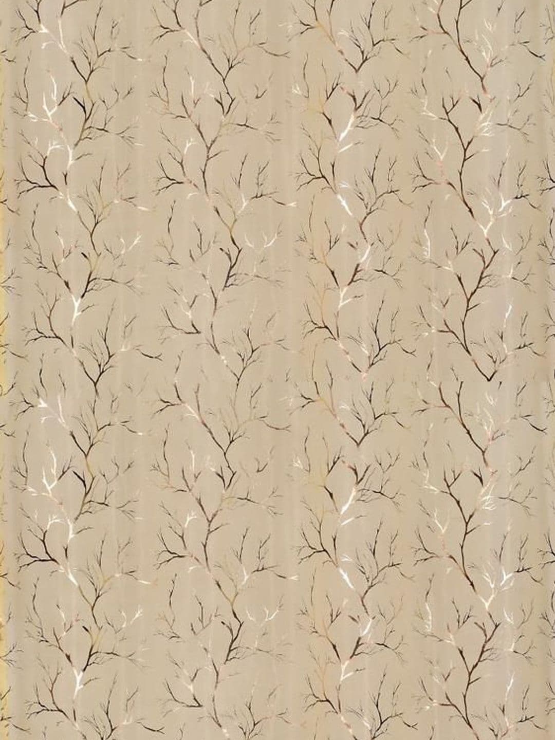 RIDHAAN Cream-Coloured Set of 2 Sheer Long Door Curtain thumbnail 5