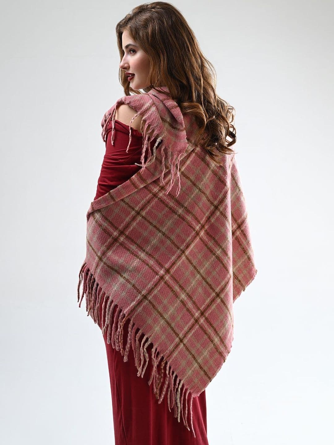 Cazzano Women Striped Woven Design Shawl thumbnail 5