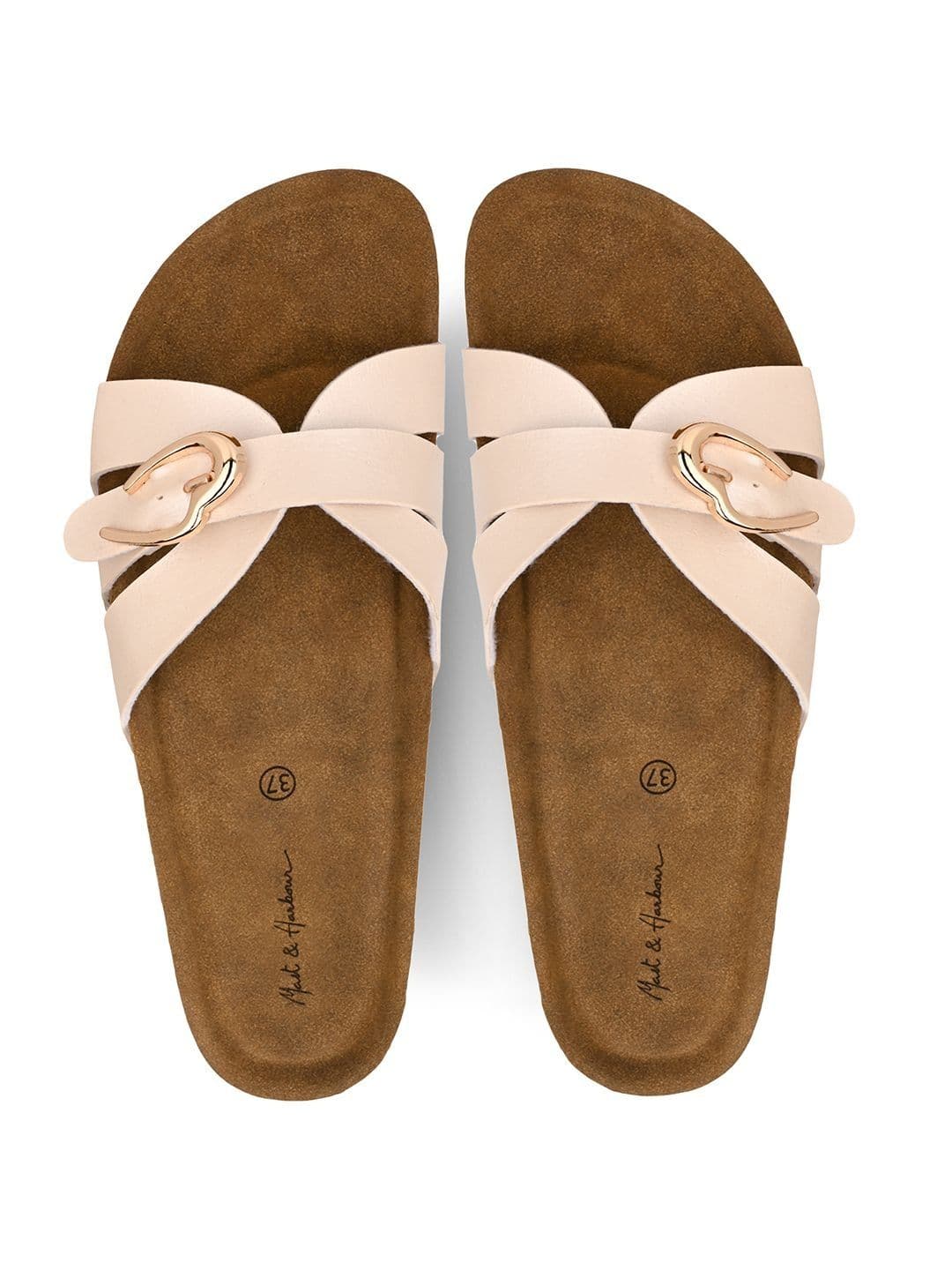 Mast & Harbour Women Open Toe Flats with Buckles thumbnail 2
