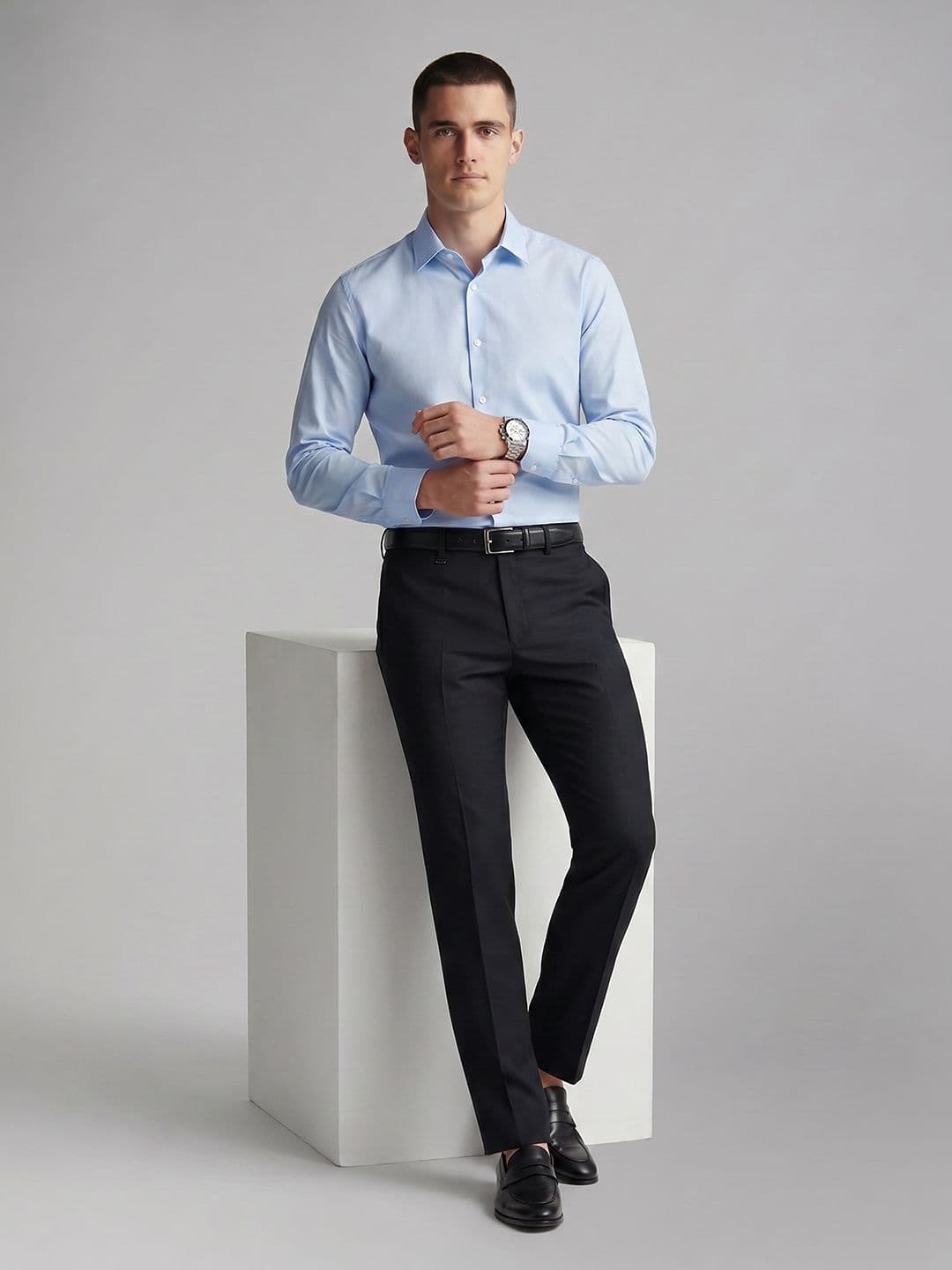 Van Heusen Men Slim Fit Formal Trouser thumbnail 3