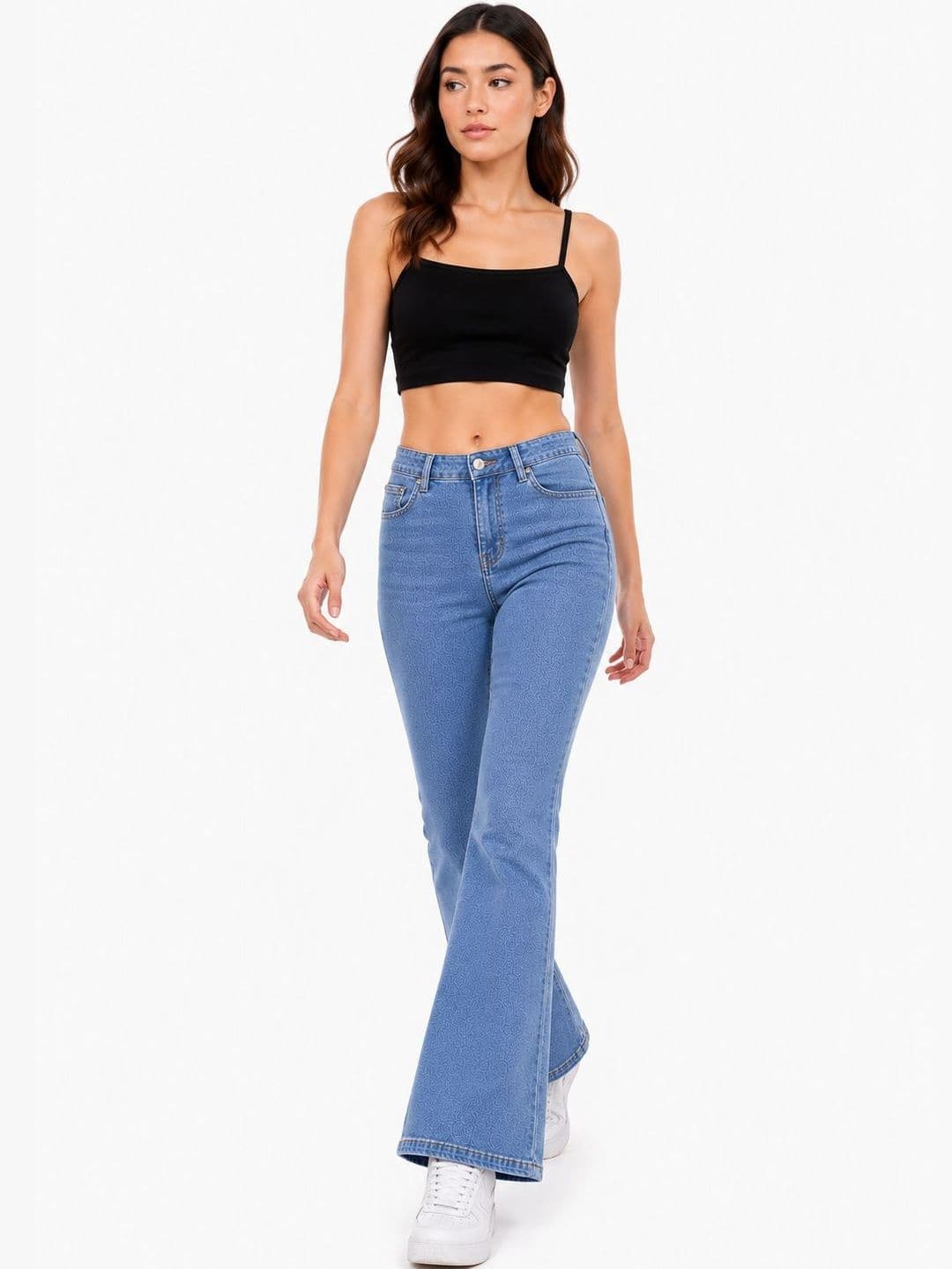 blue poison Women Jean Flared High-Rise Stretchable Jeans thumbnail 3