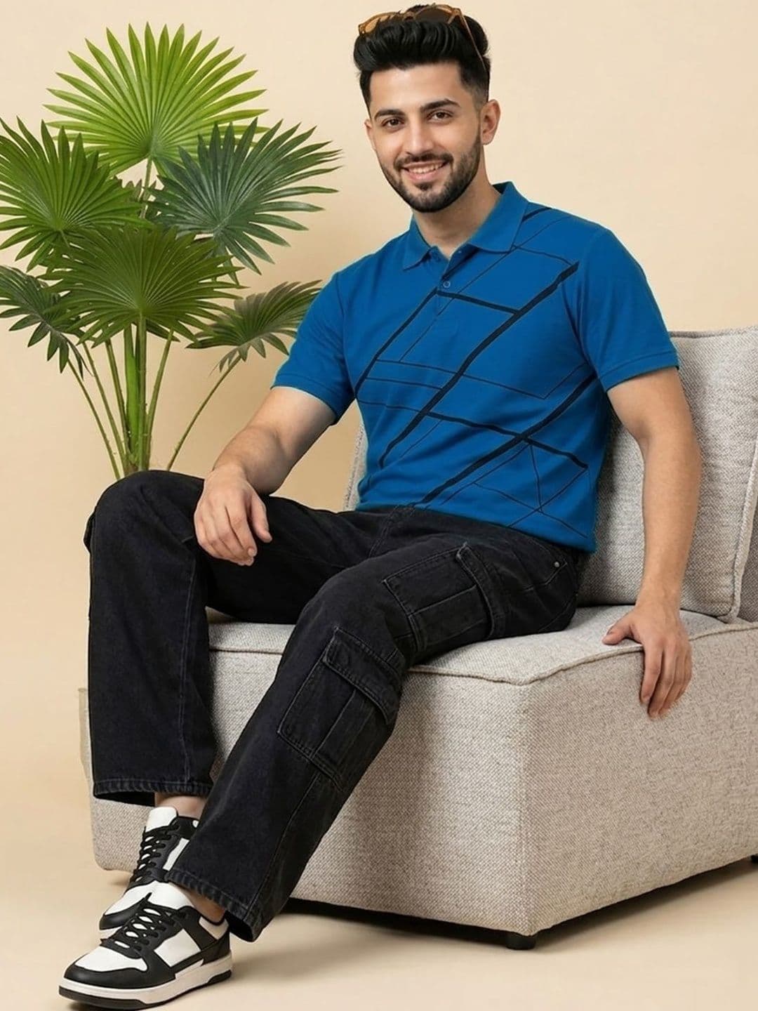 SZN Men Printed Polo Collar T-shirt thumbnail 2