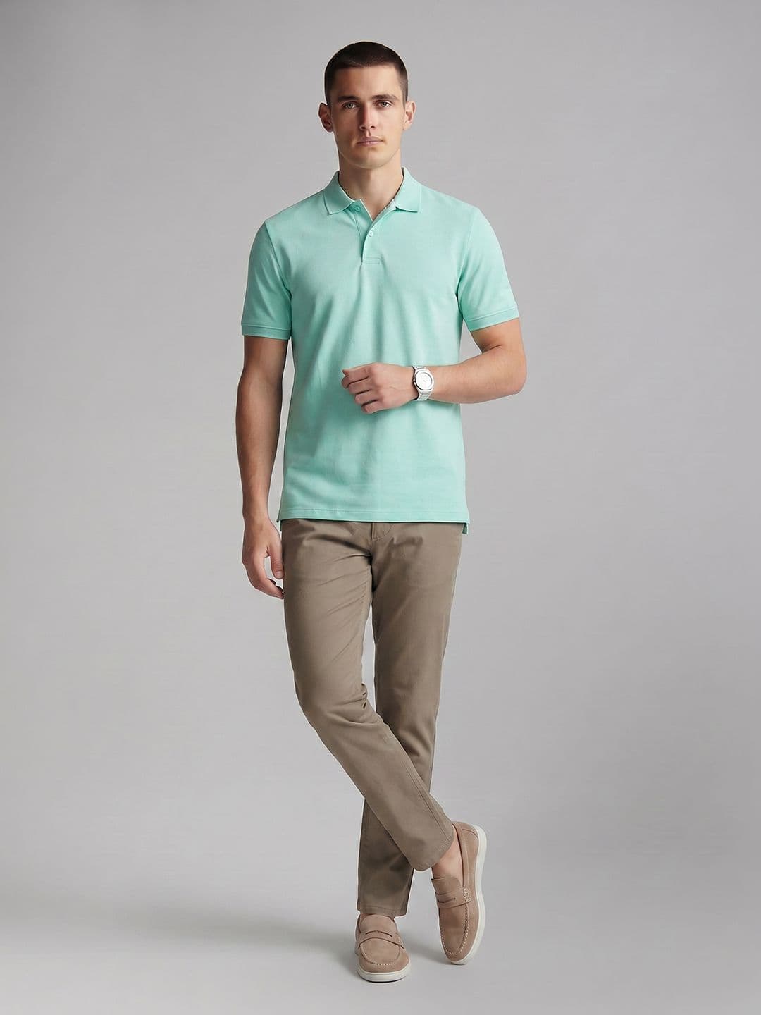 Van Heusen Polo Collar Pure Cotton T-shirt thumbnail 4