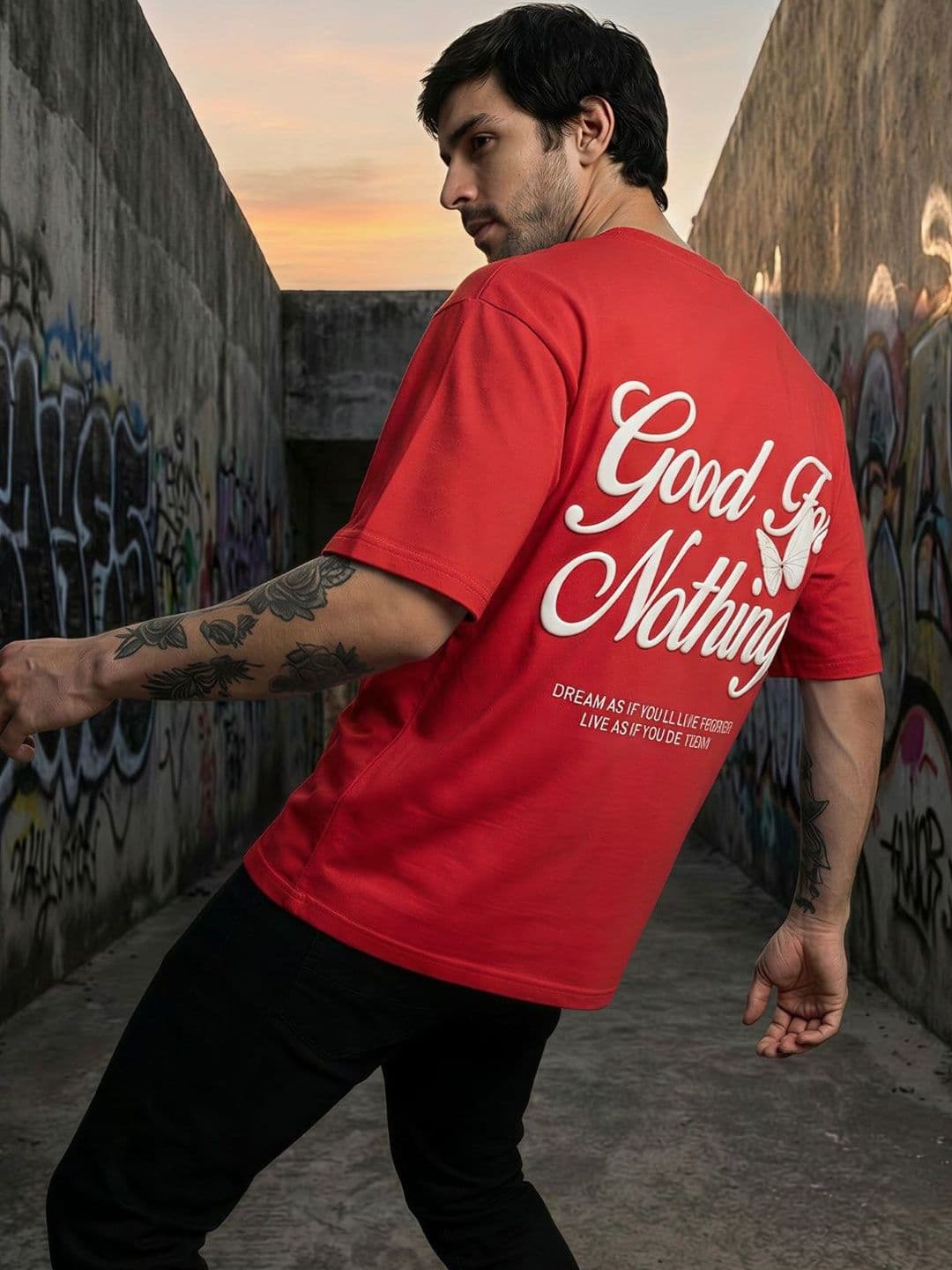 TOXA Men Typography Printed T-shirt thumbnail 3