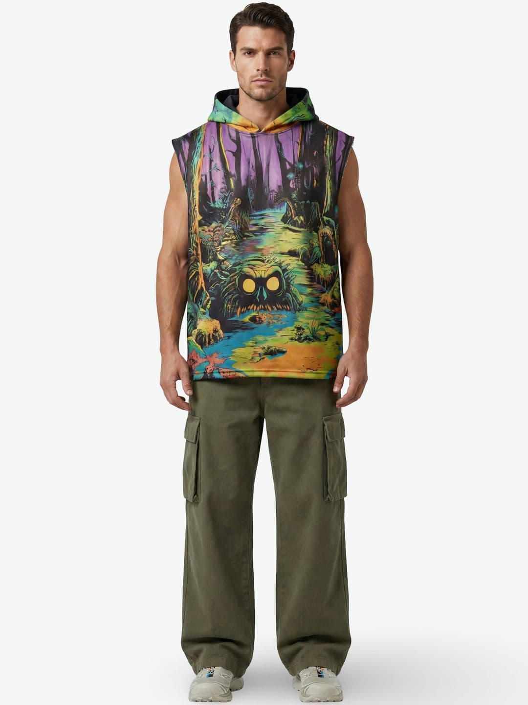 Clazzey Men Printed Hooded Sweatshirt - view 1