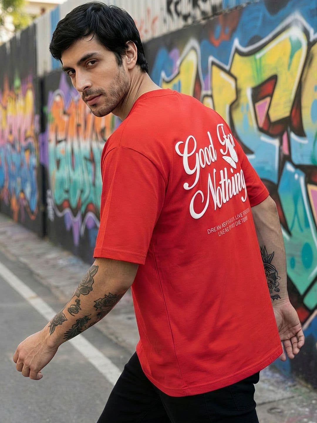 TOXA Men Typography Printed T-shirt thumbnail 2