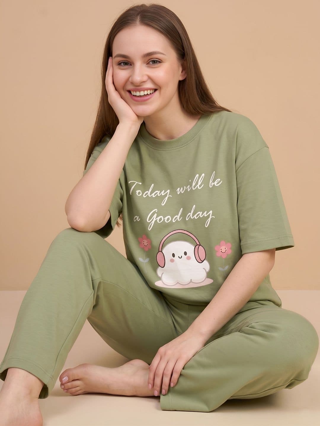 My Swag Cotton Printed T-shirt with Trousers thumbnail 4