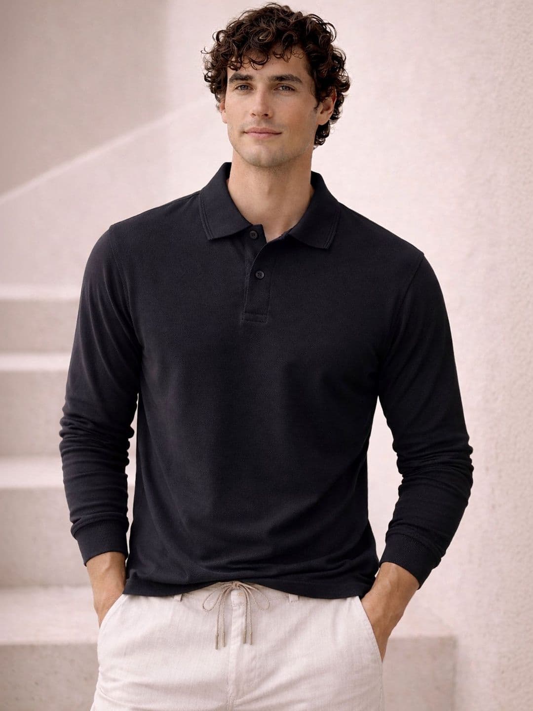 Mast & Harbour Men Polo Collar T-shirt - view 1
