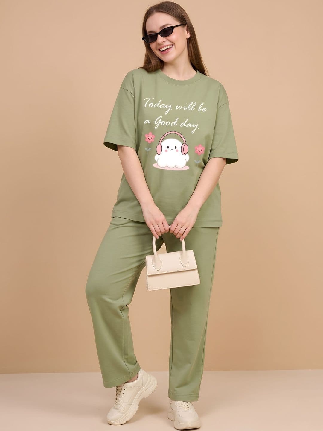 My Swag Cotton Printed T-shirt with Trousers - view 1