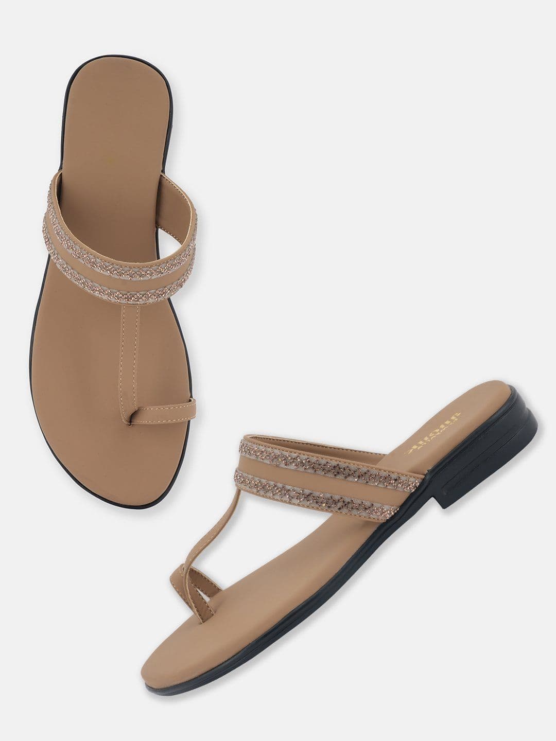 Liscott Women Embellished One Toe Flats thumbnail 4