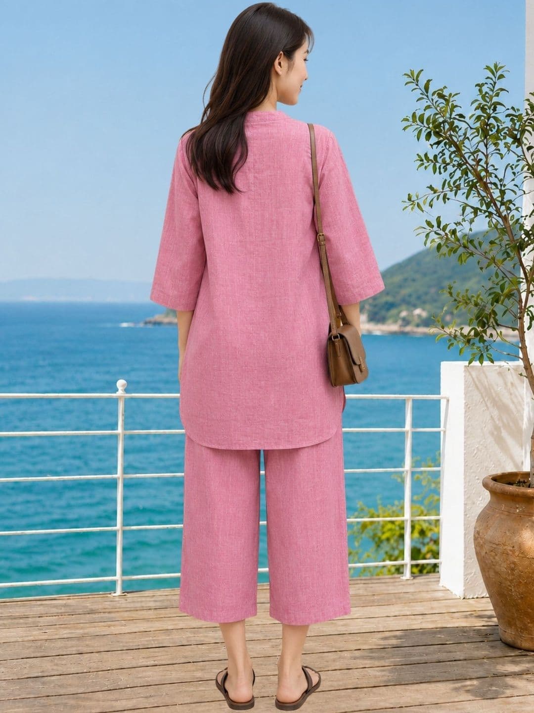 CORSICA Pastels Solid Tunic with Trousers thumbnail 3