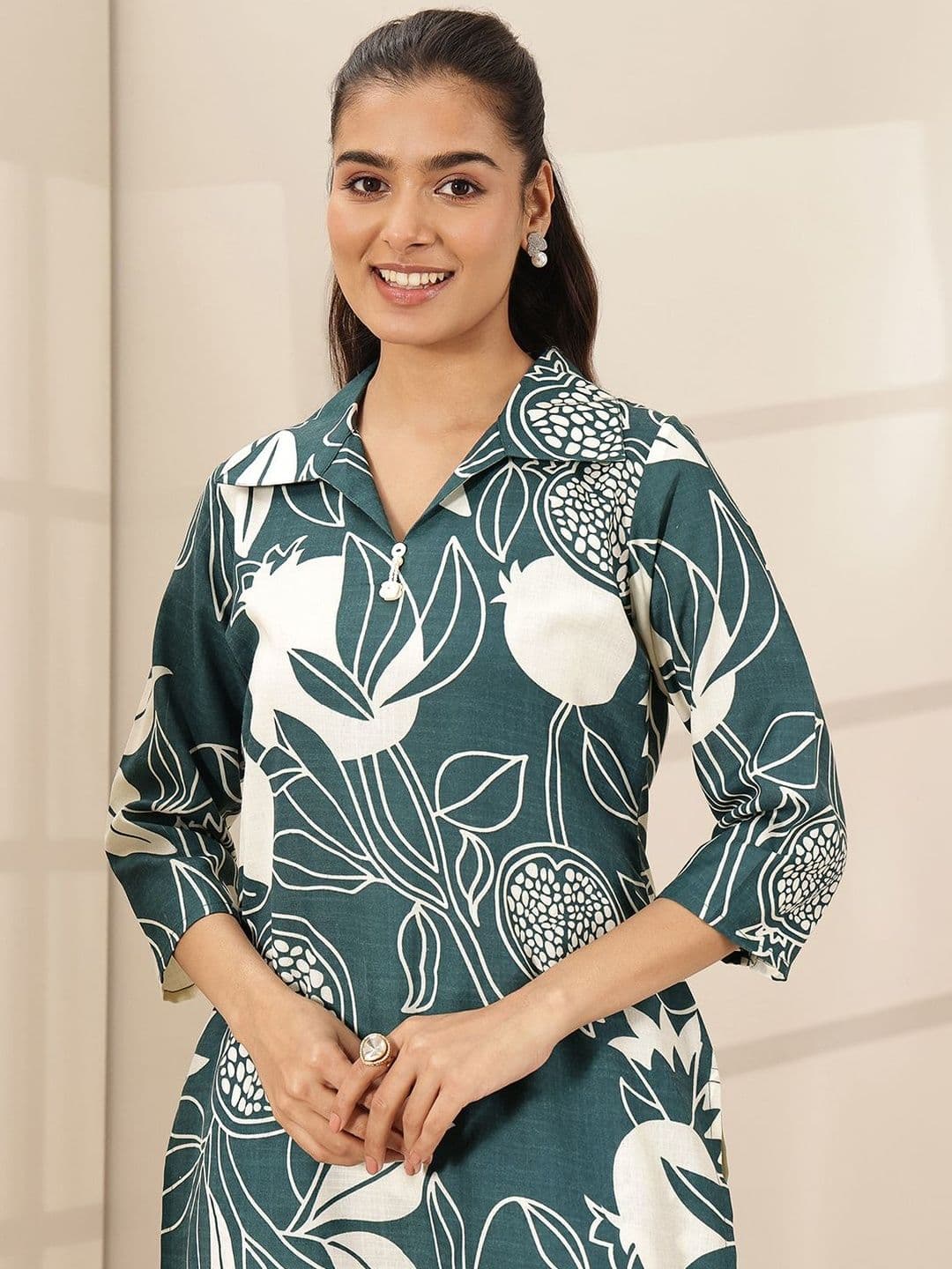 Libas Tropical Printed Tunic with Trousers thumbnail 3