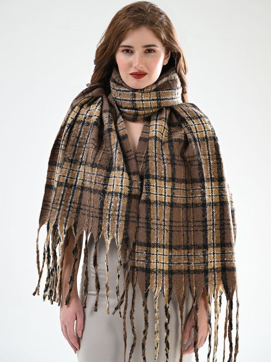 Cazzano Women Striped Embroidered Shawl thumbnail 3