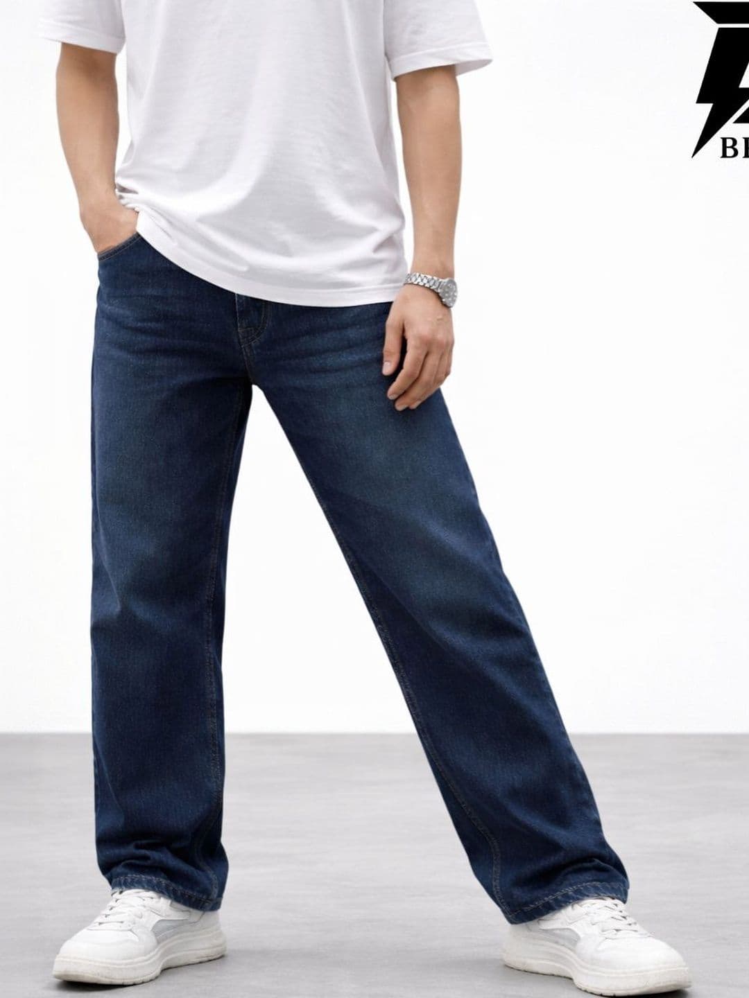 BREXX Men Comfort Straight Fit Mid-Rise Stretchable Jeans thumbnail 2