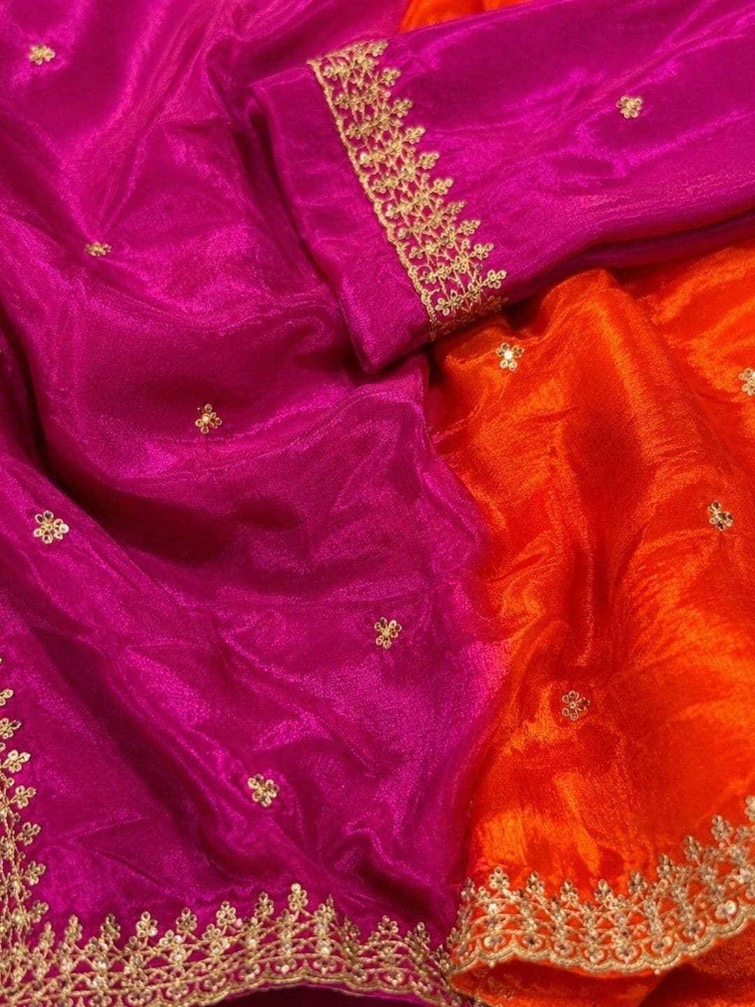Mitera Embellished Embroidered Poly Chiffon Heavy Work Saree thumbnail 5