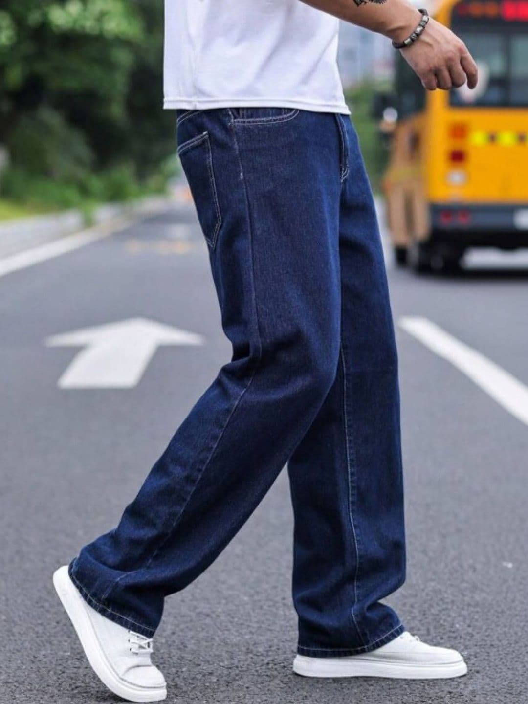 BREXX Men Comfort Straight Fit Mid-Rise Stretchable Jeans thumbnail 2