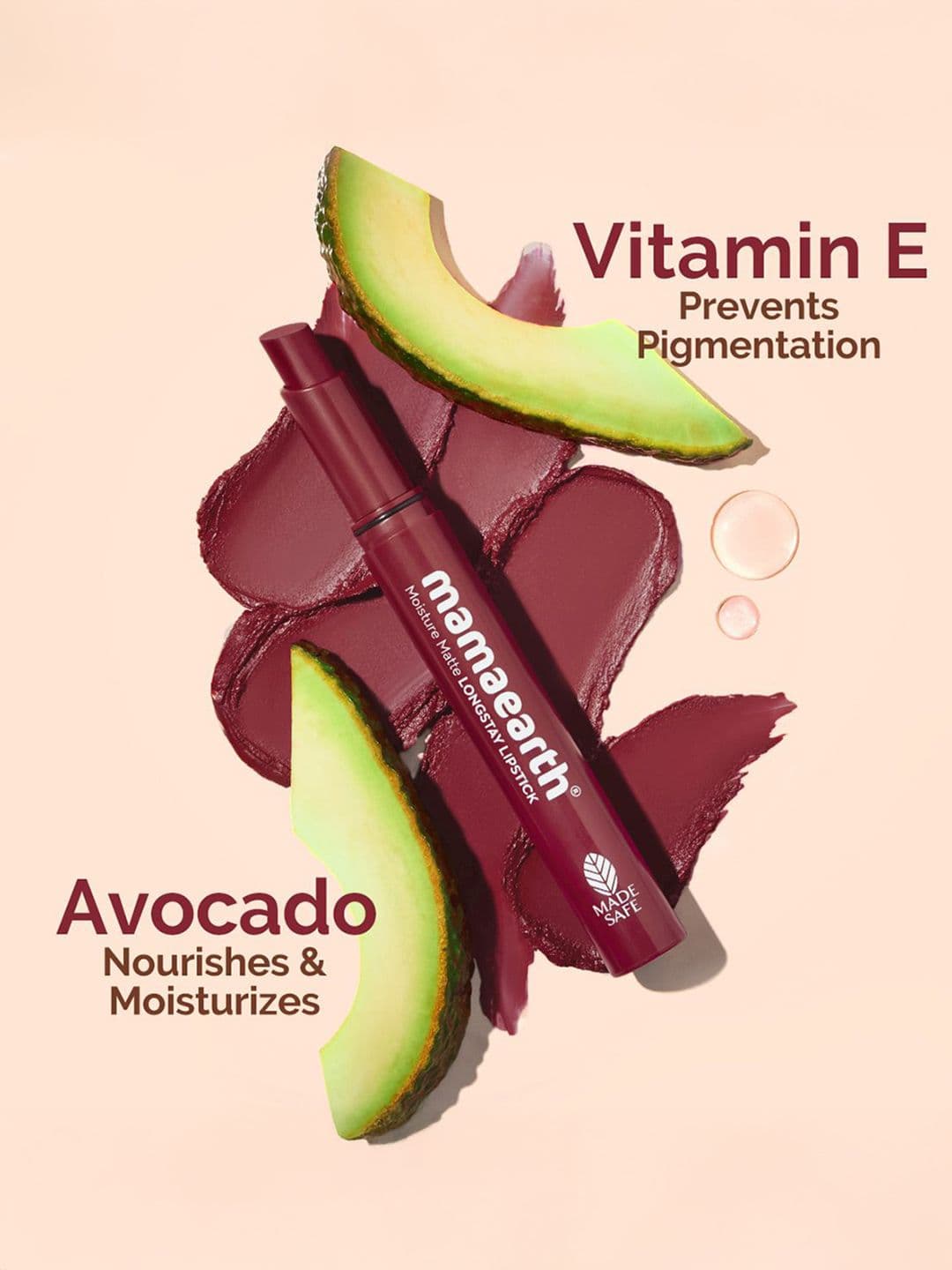 Mamaearth Moisture Matte Long Stay Bullet Lipstick - Red Caramel 20 thumbnail 7