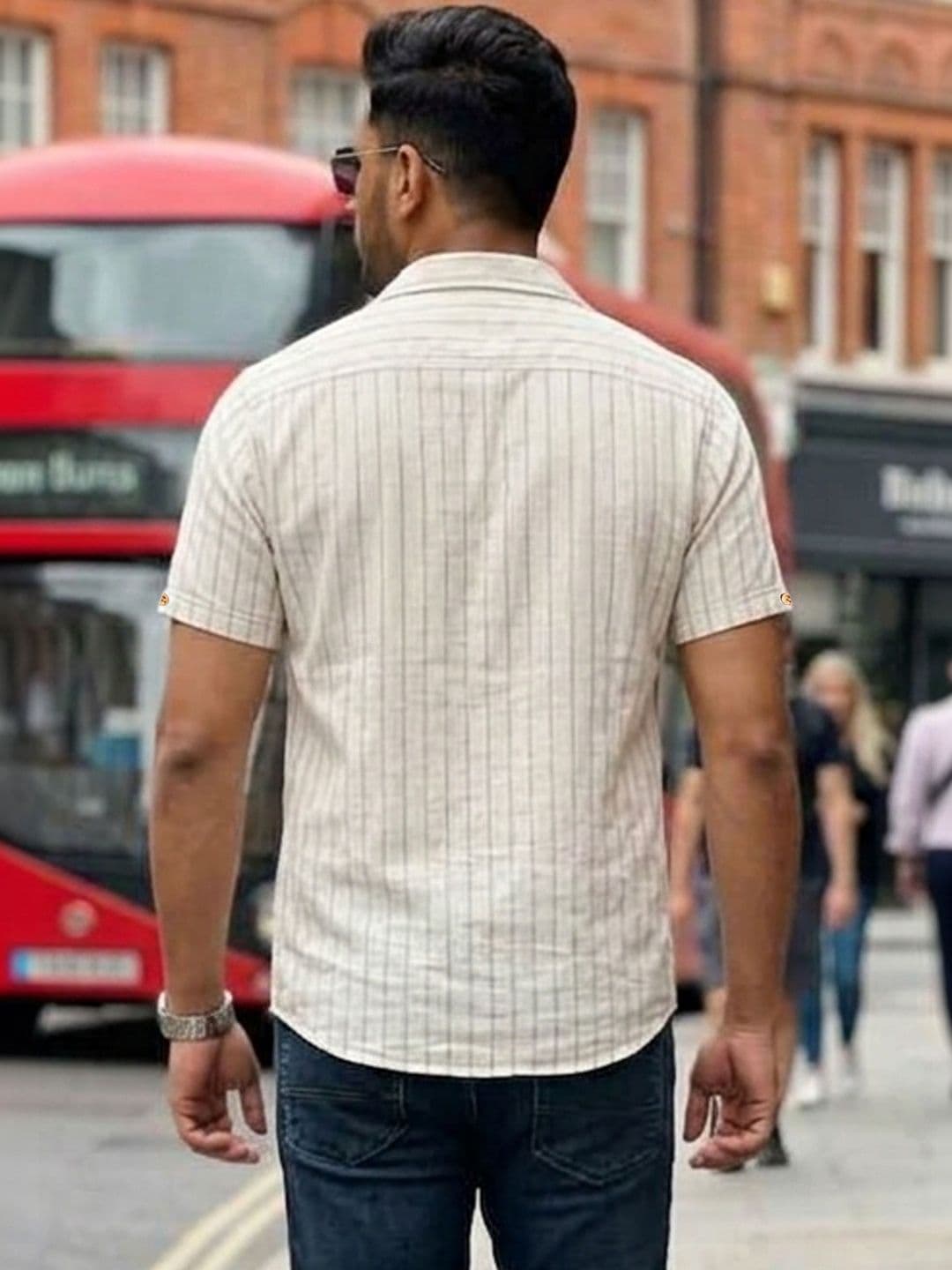 Anneca Men Relaxed Striped Casual Shirt thumbnail 3