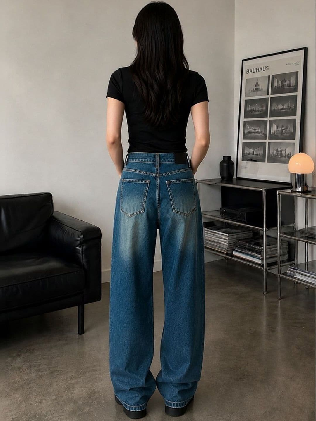 Line out line Women High-Rise Light Fade Cotton Jeans thumbnail 3